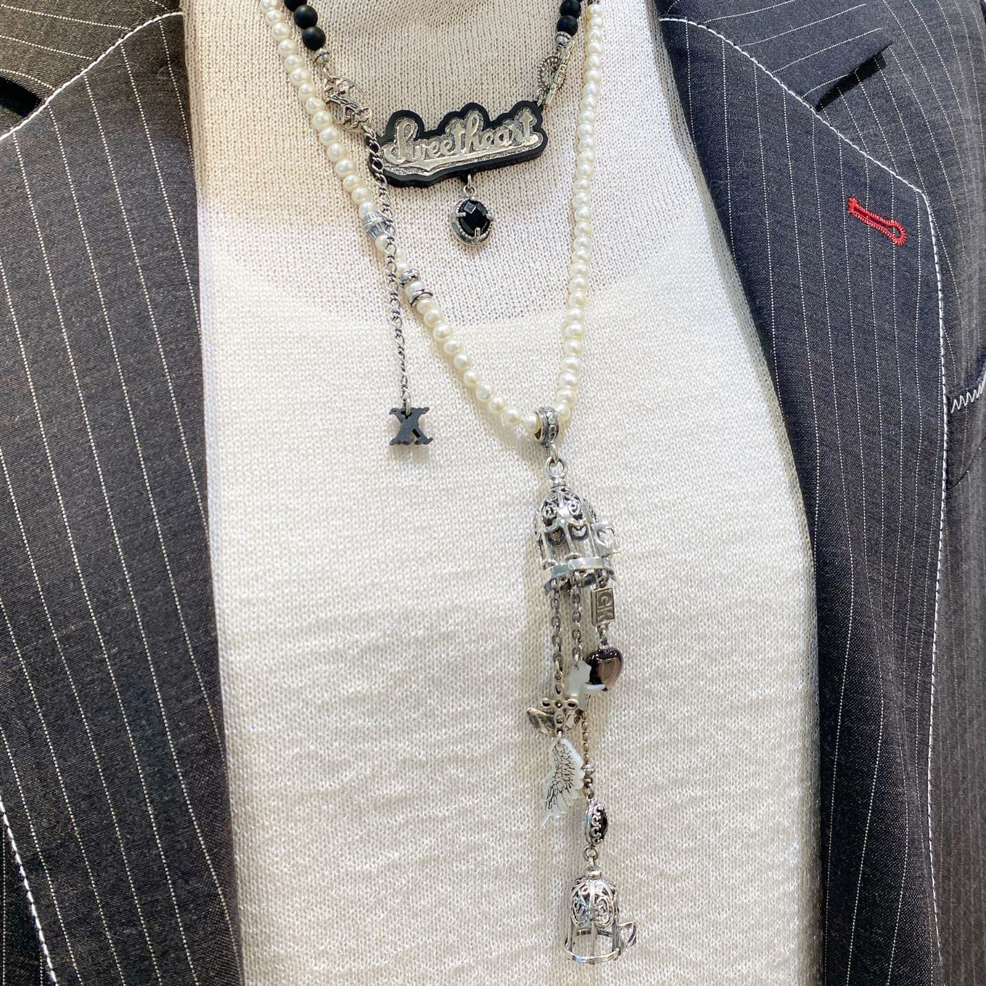 Gem kingdom シルバーパールネックレス GEM KINGDOM】シルバーネックレス【H.P. FRANCE】 Gem Kingdom